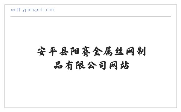 安平县阳赛金属丝网制品有限公司网站_阿里巴巴旺铺 缩略图